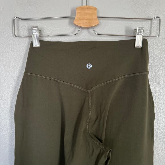 Lululemon Align Jogger Pants Dark Olive Green Women's Size 4 High Rise Pockets - Picture 7 of 11